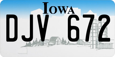 IA license plate DJV672