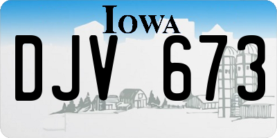 IA license plate DJV673