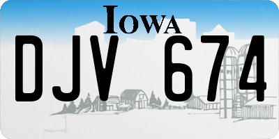 IA license plate DJV674