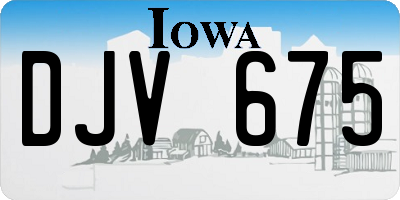 IA license plate DJV675