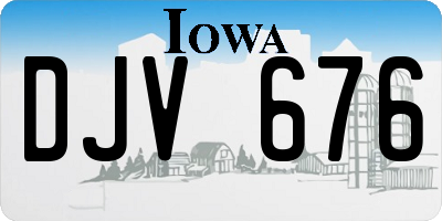 IA license plate DJV676
