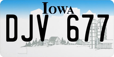 IA license plate DJV677