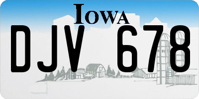 IA license plate DJV678