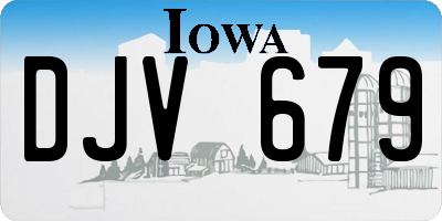 IA license plate DJV679