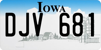 IA license plate DJV681