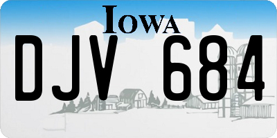 IA license plate DJV684