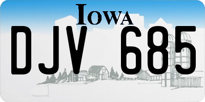 IA license plate DJV685