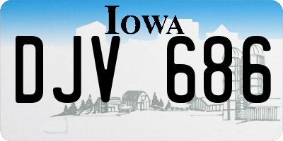 IA license plate DJV686