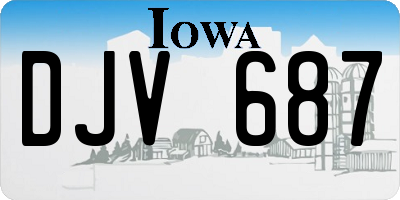 IA license plate DJV687