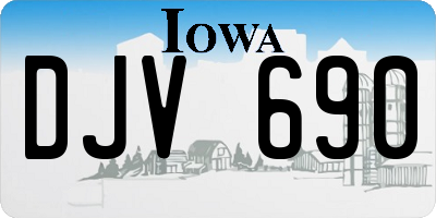 IA license plate DJV690