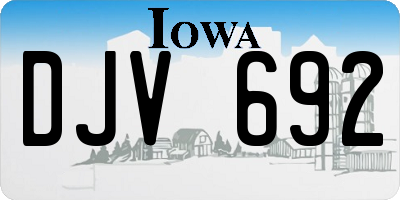 IA license plate DJV692