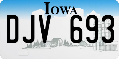 IA license plate DJV693