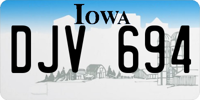 IA license plate DJV694