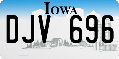 IA license plate DJV696