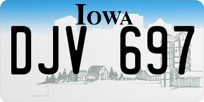 IA license plate DJV697