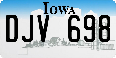IA license plate DJV698