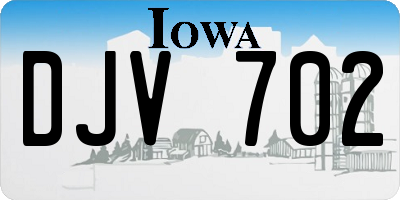 IA license plate DJV702