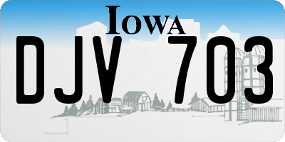 IA license plate DJV703