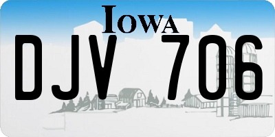 IA license plate DJV706