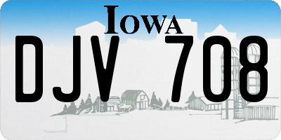 IA license plate DJV708