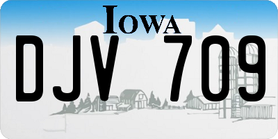 IA license plate DJV709