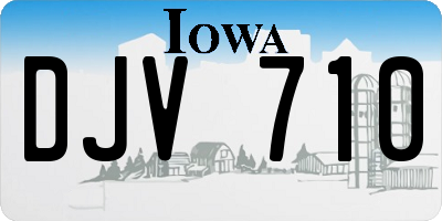 IA license plate DJV710