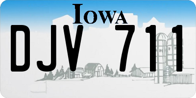 IA license plate DJV711