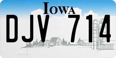 IA license plate DJV714
