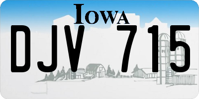 IA license plate DJV715