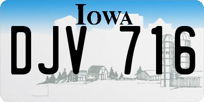 IA license plate DJV716