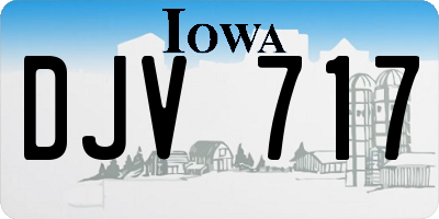 IA license plate DJV717
