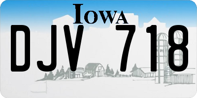 IA license plate DJV718