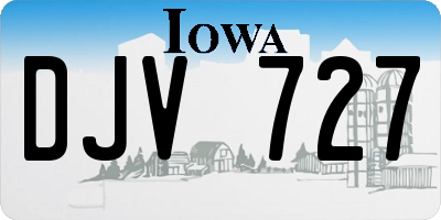 IA license plate DJV727
