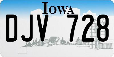 IA license plate DJV728