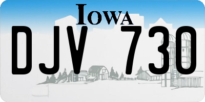 IA license plate DJV730