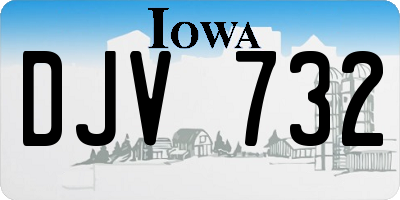 IA license plate DJV732