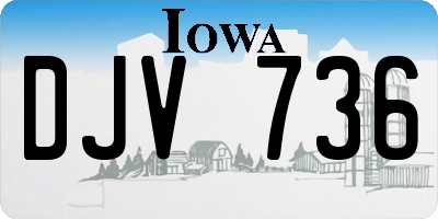 IA license plate DJV736