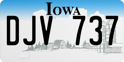 IA license plate DJV737