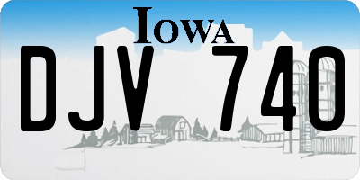IA license plate DJV740