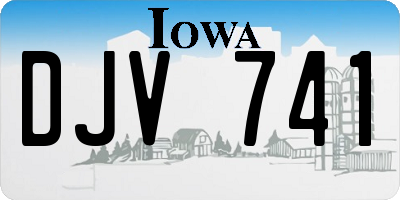 IA license plate DJV741