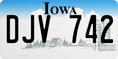 IA license plate DJV742