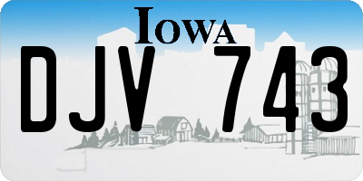 IA license plate DJV743