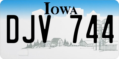 IA license plate DJV744