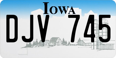 IA license plate DJV745