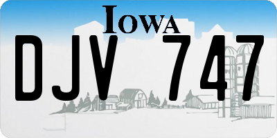 IA license plate DJV747