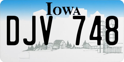 IA license plate DJV748