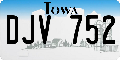 IA license plate DJV752