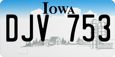 IA license plate DJV753