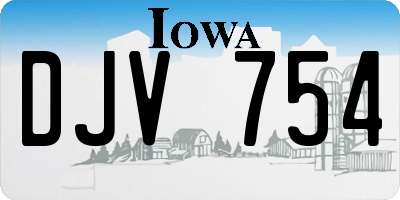 IA license plate DJV754