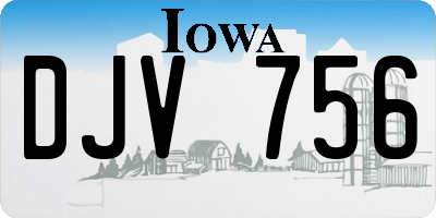 IA license plate DJV756